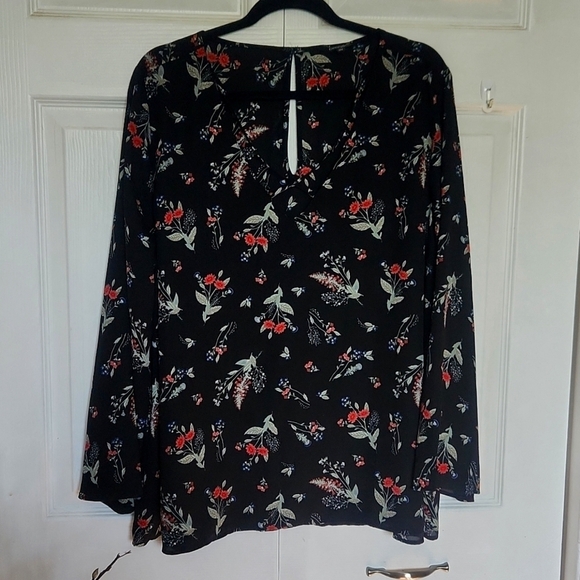 George Tops - Women's George Plus Size  Floral Blouse - Size XXL